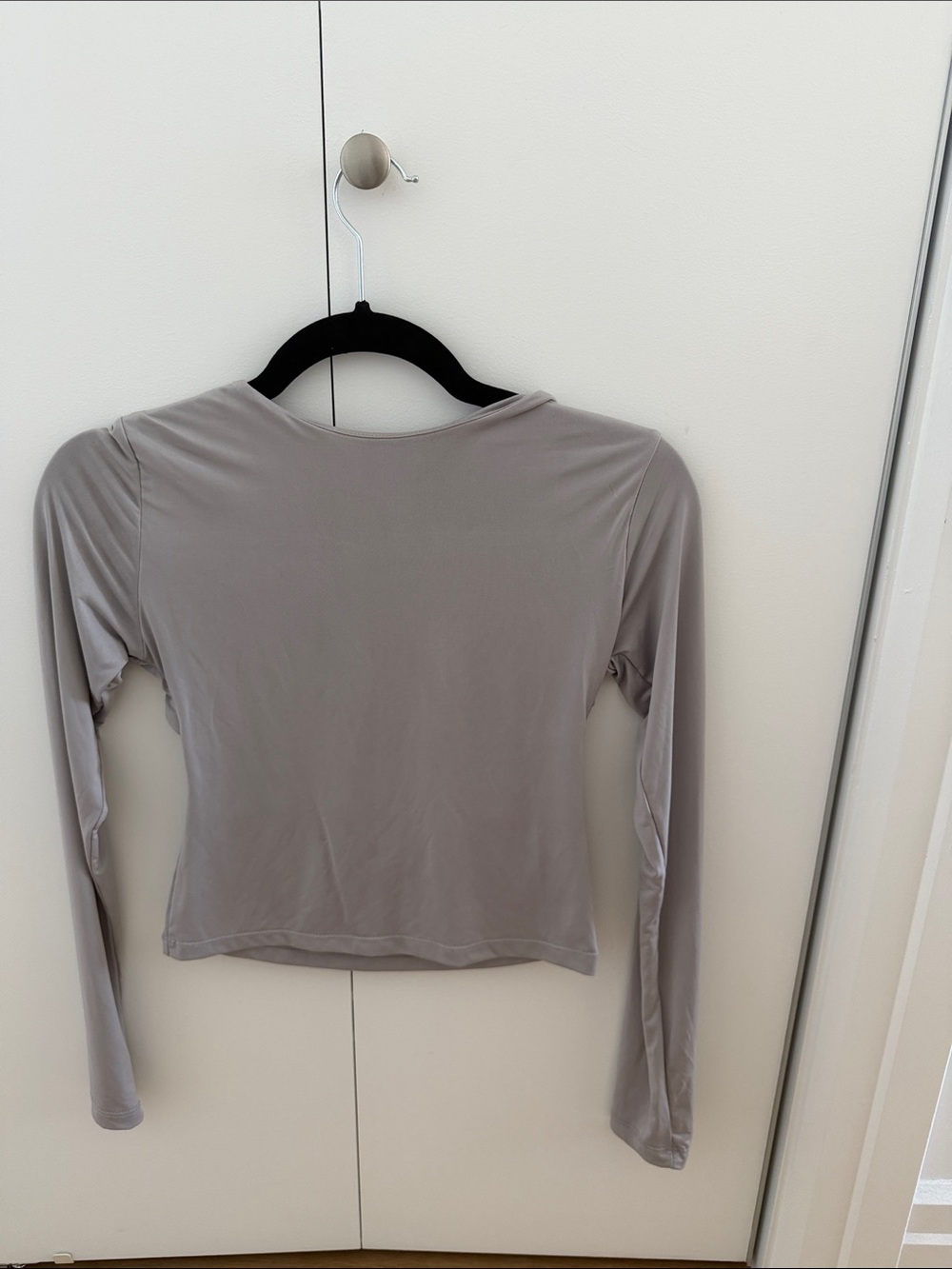 stradivarius Light Gray Long-Sleeve Women's Top